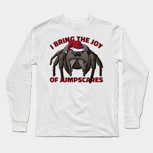 Creepy Christmas Joy Spider Long Sleeve T-Shirt